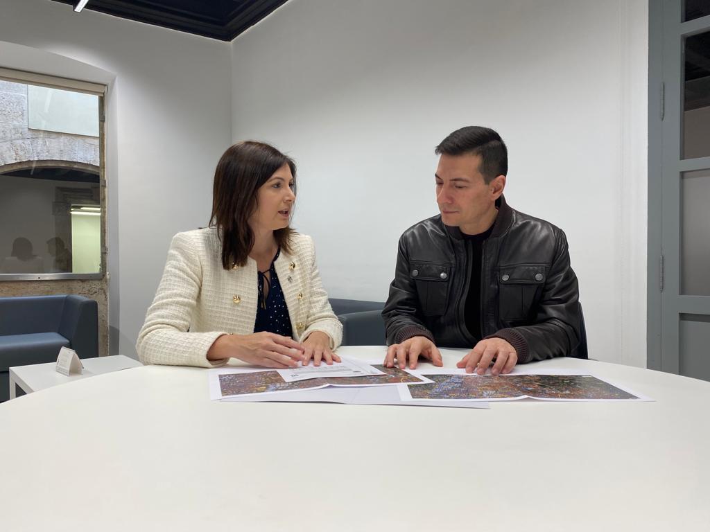 Maribel Albalat, y el vicepresidente de Infraestructuras de la Diputación de Valencia, Rafa García